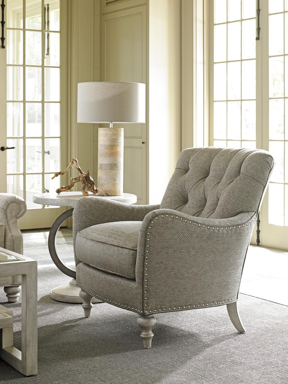 Lexington Oyster Bay 7609 11 Wescott Button Tufted Chair with Flared Arms and Nailhead Border Jacksonville Furniture Mart Uph Upholstered Chairs